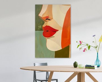 Lippen in kleuren van de ziel van Poster Art Shop