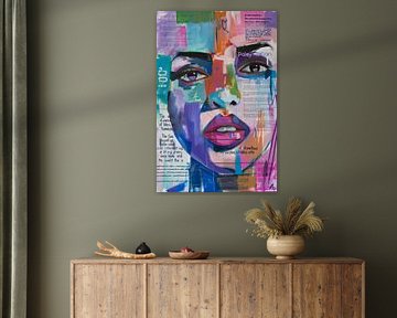 Face in colours and textures by Poster Art Shop