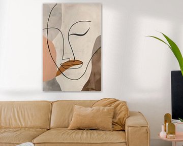 Abstract facial features in colours by Poster Art Shop