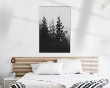 Mystiek bos in de mist van Poster Art Shop