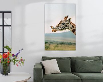 Giraffe meets butterfly by Poster Art Shop