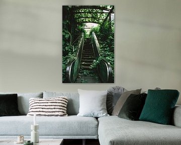 Verlaten trappenhuis op het platteland van Poster Art Shop