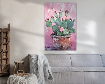 Flowering spiky decoration in a pot by Poster Art Shop