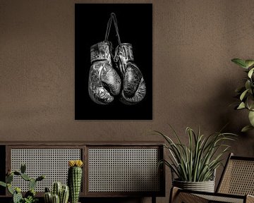 Versleten bokshandschoenen van Poster Art Shop