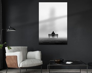 Eenzaamheid in de mist van Poster Art Shop