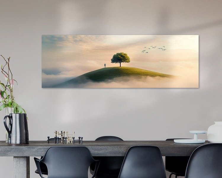 Voorbeeld van het werk in een kamer