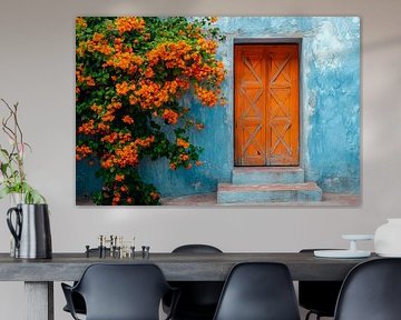 Des couleurs florissantes à la porte sur Poster Art Shop