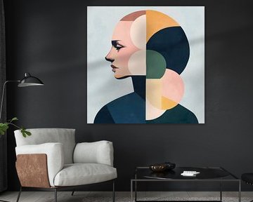 The face of geometric shapes by Poster Art Shop