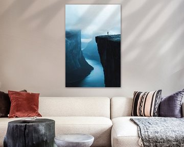 Lonely on the edge of the cliff by Poster Art Shop