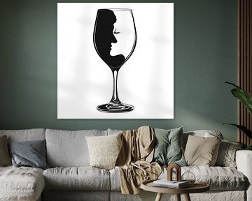 Fluistering van liefde in een glas van Poster Art Shop