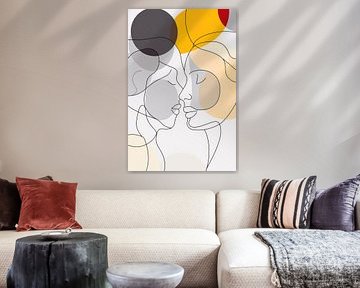 United souls in gentle lines by Poster Art Shop