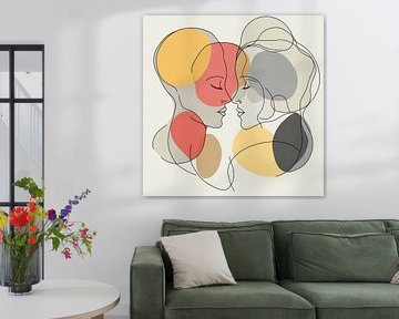 Togetherness in colours and lines by Poster Art Shop