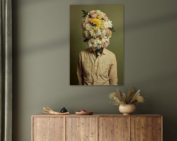Bloemenmagie op het gezicht van Poster Art Shop