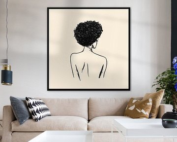Back view with curly hair by Poster Art Shop