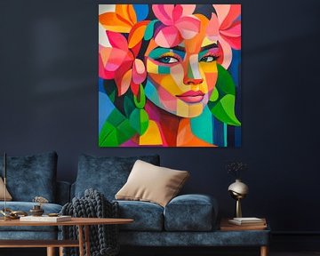 Kleurrijke bloemen en een verscheidenheid aan kleuren van Poster Art Shop