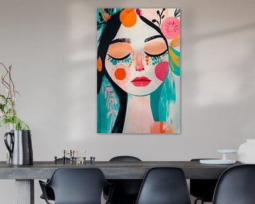 Kleurrijke bloesems van stilte van Poster Art Shop