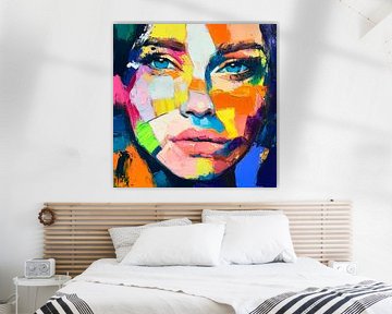 Kleurrijke gezichten van emoties van Poster Art Shop