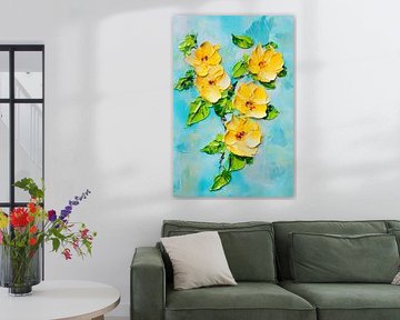 Spring awakening with yellow flowers by Poster Art Shop