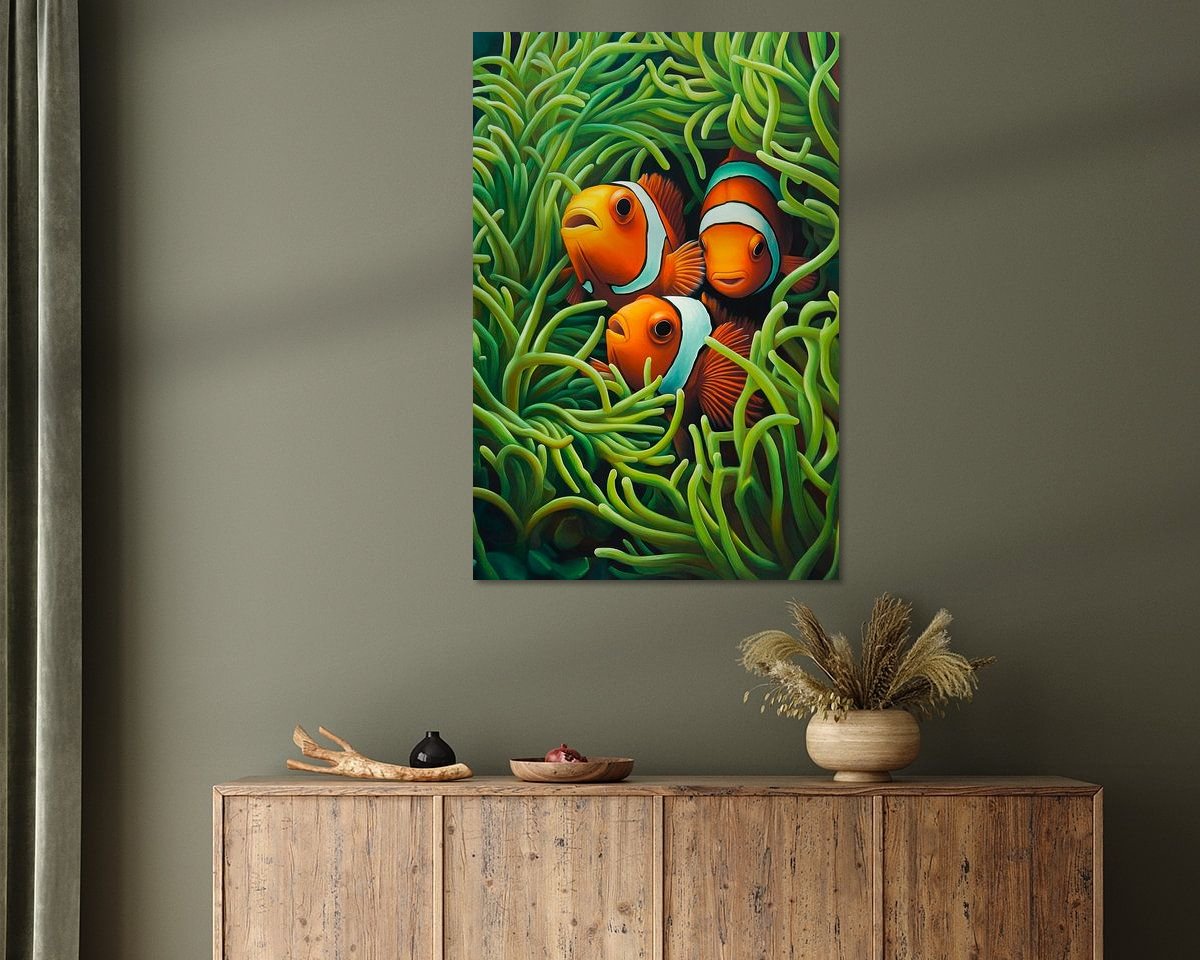 Voorbeeld van het werk in een kamer