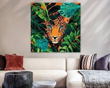 Jaguar im Dschungel verborgen von Poster Art Shop
