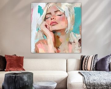 Ondergedompeld in gedachten van Poster Art Shop