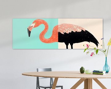 Flamingo in a unique design by Poster Art Shop