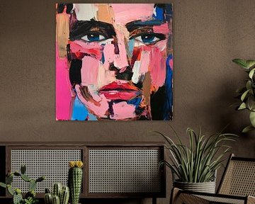 Coloured facial features of emotions by Poster Art Shop