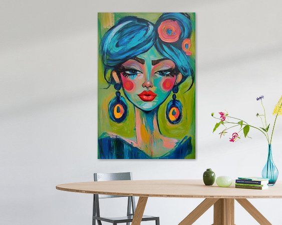 Voorbeeld van het werk in een kamer