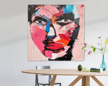 Coloured face study in acrylic by Poster Art Shop