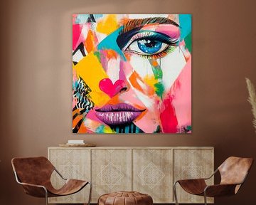 Colourful faces of emotions by Poster Art Shop