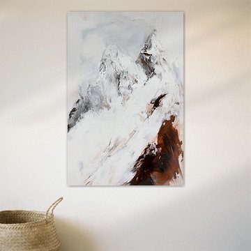 Besneeuwd berglandschap van Poster Art Shop