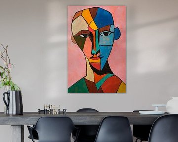 Face in colourful fragments by Poster Art Shop