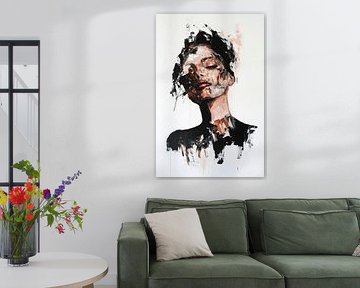 Face in abstract expressionism by Poster Art Shop