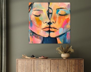 Together in a play of colours by Poster Art Shop