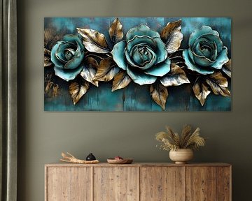 Rozen blauw en goud van Imagine
