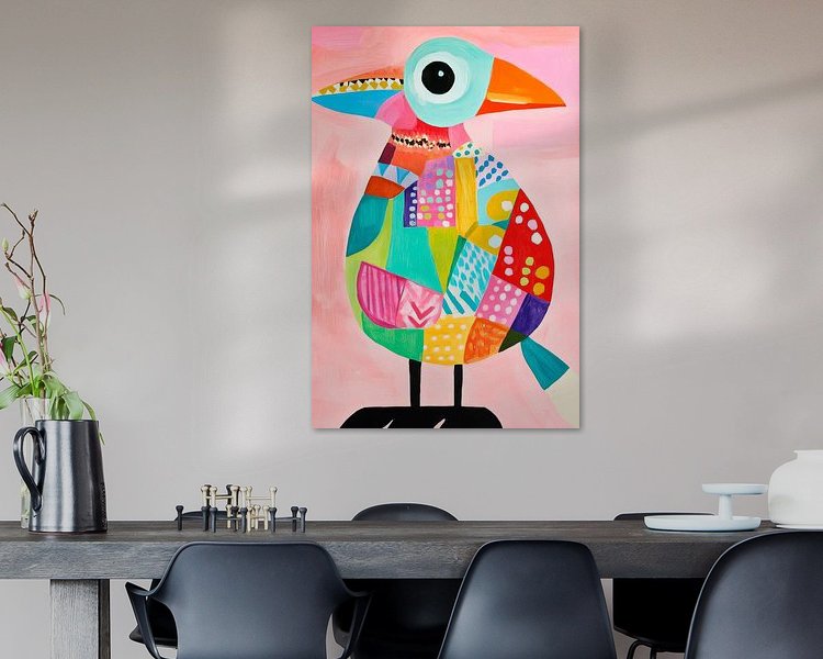 Voorbeeld van het werk in een kamer