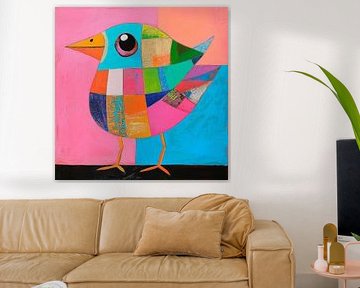Buntes Vogelspiel der Farben von Poster Art Shop