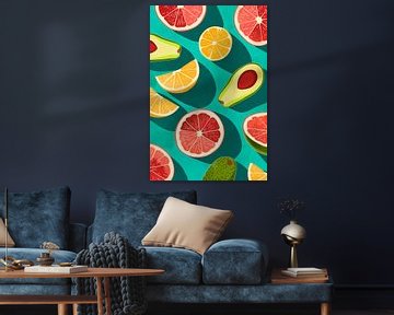 Fruitige kleuren en plezier van Poster Art Shop