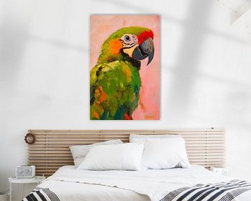Kleurrijk papegaaienportret van Poster Art Shop