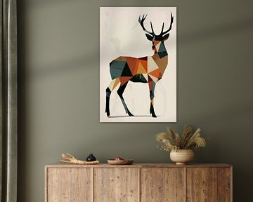 Geometrisch hert in polygoonstijl van Poster Art Shop