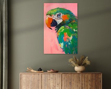 Colourful parrot portrait by Poster Art Shop