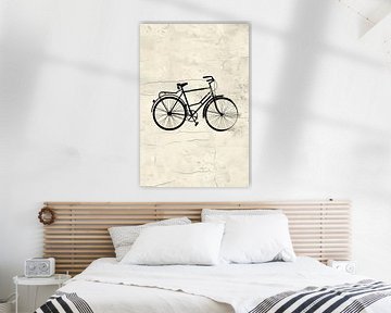 Klassieke fiets in eenvoudige vorm van Poster Art Shop