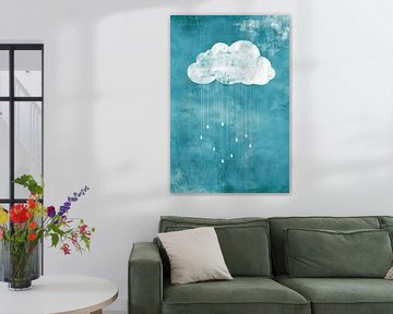 Regendruppels uit een wolk van Poster Art Shop