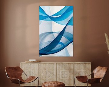 Soft blue tones in motion by Poster Art Shop
