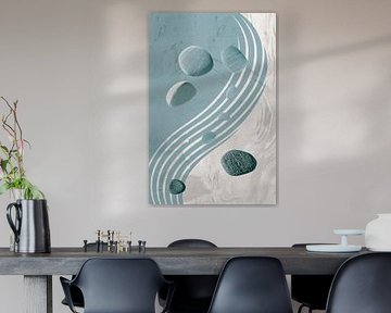 Gentle waves and calm stones by Poster Art Shop
