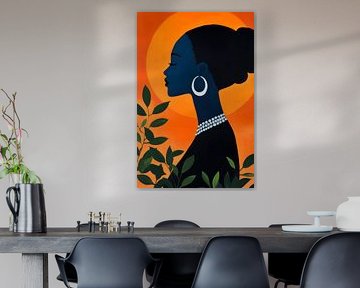 La beauté à la lumière des silhouettes sur Poster Art Shop