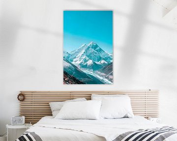 Besneeuwde toppen in het zonlicht van Poster Art Shop