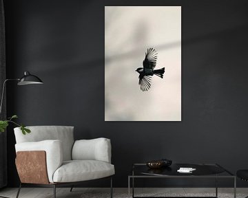 Vogel in vrije vlucht van Poster Art Shop