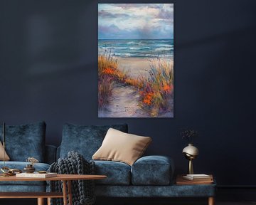 Beach path to the calm sea by Poster Art Shop