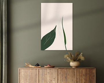 Delicate bladeren in zachte kleuren